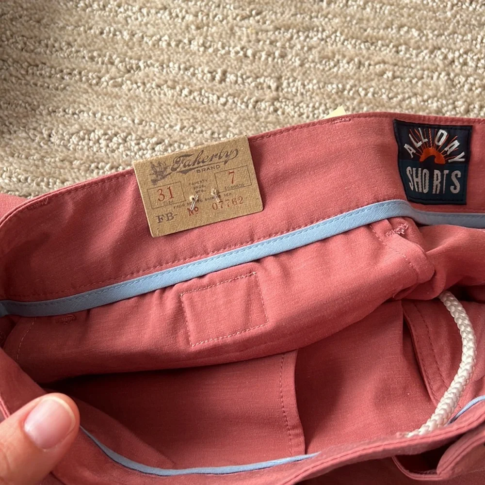 Faherty all day shorts 9” seafoam, 7” seafoam, 7” sunrose NWT